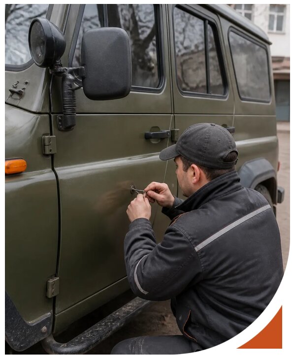 Профессиональное вскрытие автомобиля УАЗ без повреждений в Кушве